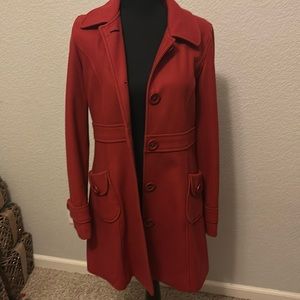Anthropology (Tulle) dark red pea coat